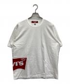 JUNYA WATANABE MAN×LEVI'Sジュンヤワタナベマン×リーバイス）の古着「Tシャツ 綿度詰天竺 製品プリント」｜ホワイト