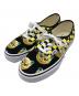 VANS（ヴァンズ）の古着「Vロゴ チェッカーボードプリント ＆ ル シャ デ ラ メゾンプリントファブリック ロートップスニーカー」｜ブラック×イエロー