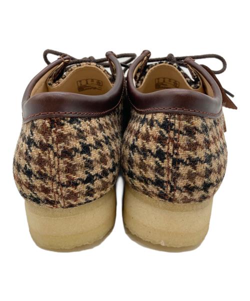 CLARKS（クラークス）CLARKS (クラークス) Harris Tweed (ハリスツイード) ワラビーブーツ/Wallabee ブラウン サイズ:25.5の古着・服飾アイテム