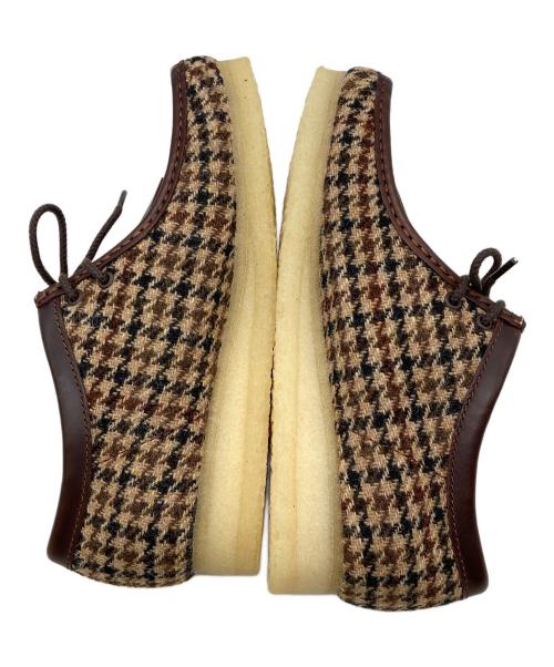 CLARKS（クラークス）CLARKS (クラークス) Harris Tweed (ハリスツイード) ワラビーブーツ/Wallabee ブラウン サイズ:25.5の古着・服飾アイテム