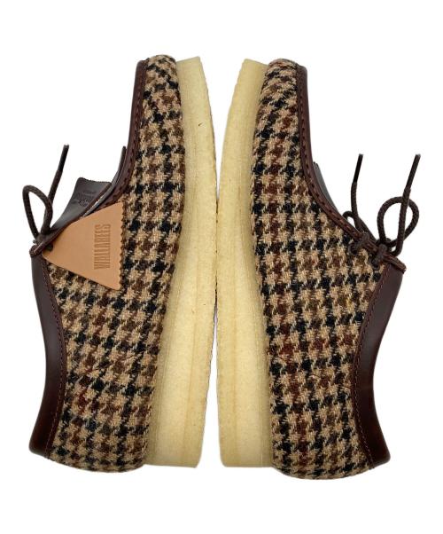 CLARKS（クラークス）CLARKS (クラークス) Harris Tweed (ハリスツイード) ワラビーブーツ/Wallabee ブラウン サイズ:25.5の古着・服飾アイテム