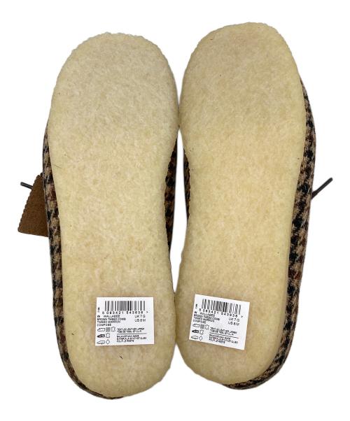 CLARKS（クラークス）CLARKS (クラークス) Harris Tweed (ハリスツイード) ワラビーブーツ/Wallabee ブラウン サイズ:25.5の古着・服飾アイテム