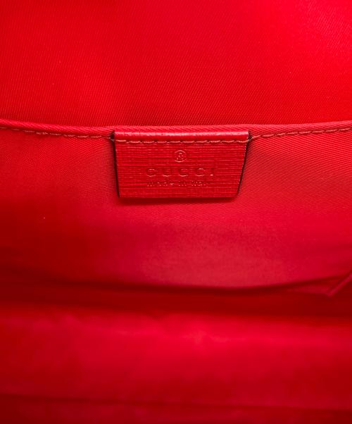 GUCCI（グッチ）GUCCI (グッチ) GGスプリーム 2wayショルダートートバッグ レッド×ベージュの古着・服飾アイテム