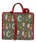 GUCCI (グッチ) GGスプリーム 2wayショルダートートバッグ レッド×ベージュ：70000円