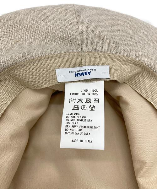 ARMEN（アーメン）ARMEN (アーメン) リネンバケットハット ベージュの古着・服飾アイテム