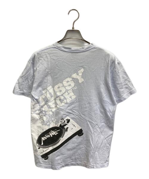 stussy（ステューシー）stussy (ステューシー) プリントTシャツ ブルー サイズ:Mの古着・服飾アイテム