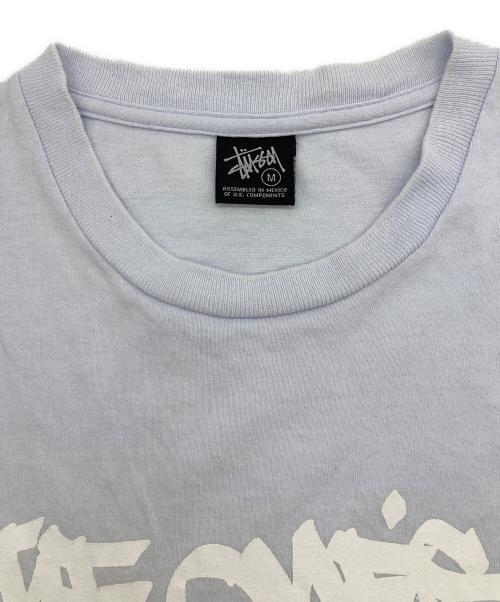 stussy（ステューシー）stussy (ステューシー) プリントTシャツ ブルー サイズ:Mの古着・服飾アイテム