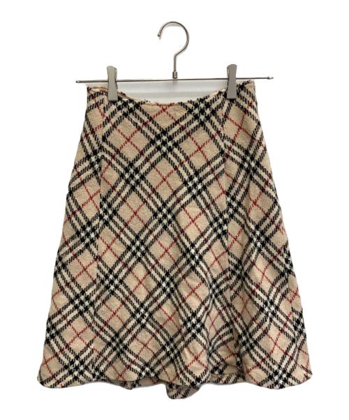 BURBERRY BLUE LABEL（バーバリー ブルー レーベル）BURBERRY BLUE LABEL (バーバリー ブルー レーベル) ノバチェックウールスカート ベージュ サイズ:SIZE36の古着・服飾アイテム
