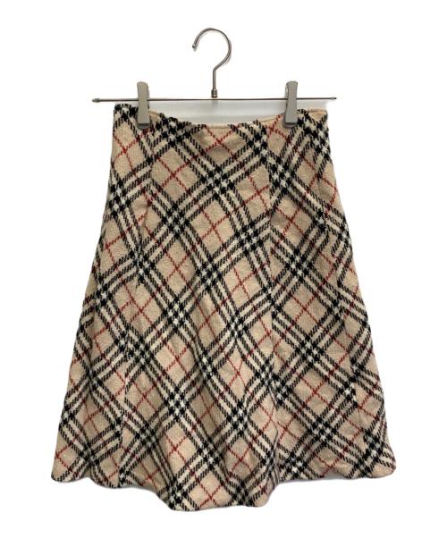 BURBERRY BLUE LABEL（バーバリー ブルー レーベル）BURBERRY BLUE LABEL (バーバリー ブルー レーベル) ノバチェックウールスカート ベージュ サイズ:SIZE36の古着・服飾アイテム