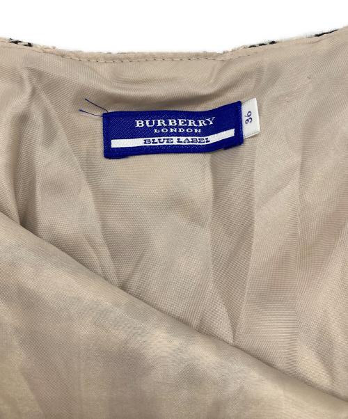 BURBERRY BLUE LABEL（バーバリー ブルー レーベル）BURBERRY BLUE LABEL (バーバリー ブルー レーベル) ノバチェックウールスカート ベージュ サイズ:SIZE36の古着・服飾アイテム