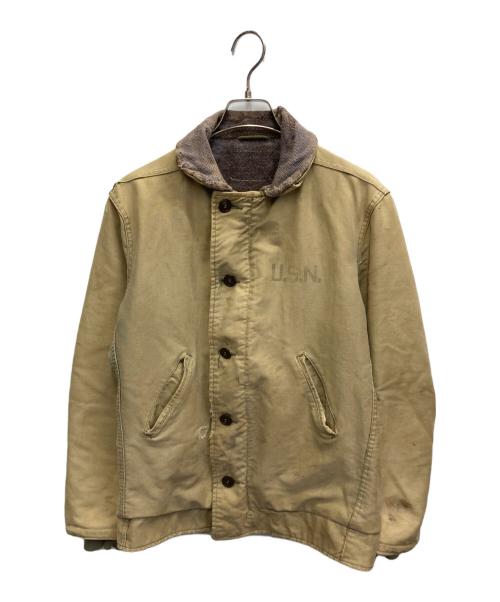U'S NAVY（ユーエスネイビー）U'S NAVY (ユーエスネイビー) N-1 DECK JACKET ベージュ サイズ:不明の古着・服飾アイテム