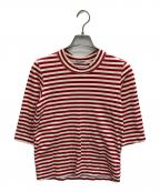 JUNYA WATANABE COMME des GARCONS(ジュンヤワタナベ コムデギャルソン）の古着「AD2007 ボーダーカットソー」｜レッド×ホワイト