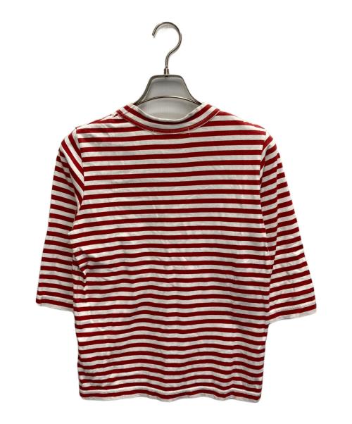 JUNYA WATANABE COMME des GARCONS（(ジュンヤワタナベ コムデギャルソン）JUNYA WATANABE COMME des GARCONS ((ジュンヤワタナベ コムデギャルソン) AD2007 ボーダーカットソー レッド×ホワイト サイズ:FREEの古着・服飾アイテム