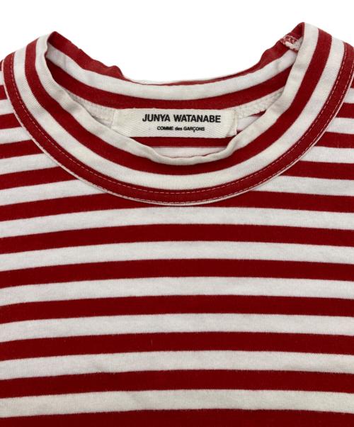 JUNYA WATANABE COMME des GARCONS（(ジュンヤワタナベ コムデギャルソン）JUNYA WATANABE COMME des GARCONS ((ジュンヤワタナベ コムデギャルソン) AD2007 ボーダーカットソー レッド×ホワイト サイズ:FREEの古着・服飾アイテム