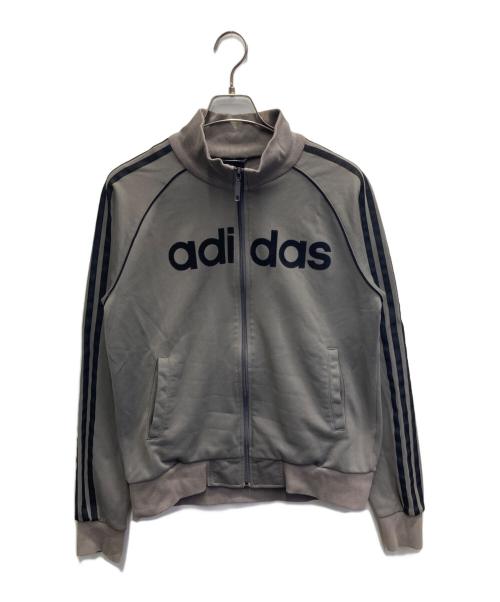 adidas（アディダス）adidas (アディダス) ロゴトラックジャケット グレー サイズ:Lの古着・服飾アイテム