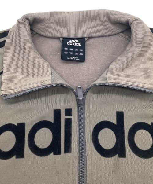 adidas（アディダス）adidas (アディダス) ロゴトラックジャケット グレー サイズ:Lの古着・服飾アイテム