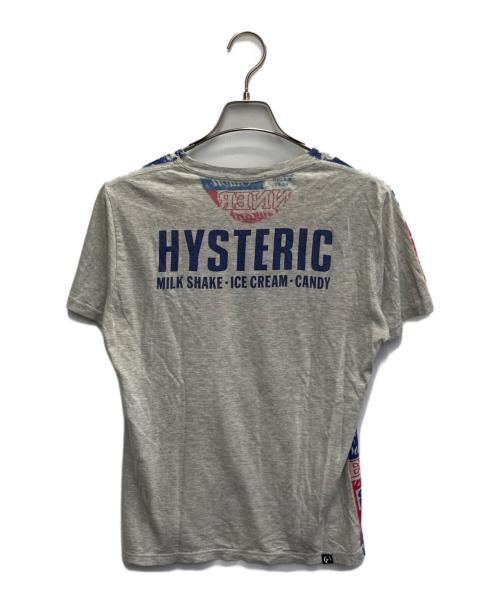 Hysteric Glamour（ヒステリックグラマー）Hysteric Glamour (ヒステリックグラマー) 総柄TEE レッド×グレー サイズ:Sの古着・服飾アイテム