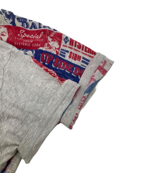 Hysteric Glamour（ヒステリックグラマー）Hysteric Glamour (ヒステリックグラマー) 総柄TEE レッド×グレー サイズ:Sの古着・服飾アイテム