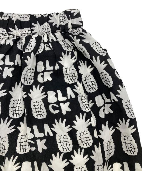 BLACK COMME des GARCONS（ブラックコムデギャルソン）BLACK COMME des GARCONS (ブラックコムデギャルソン) 総柄スカート ホワイト×ブラック サイズ:Mの古着・服飾アイテム