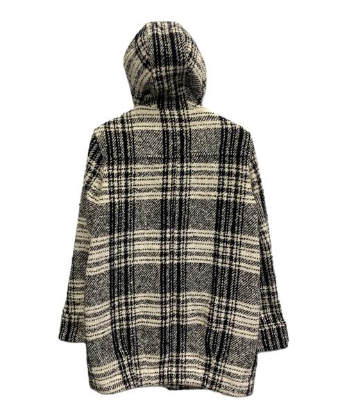 WEEKEND Max Mara（ウィークエンド マックスマーラ）WEEKEND Max Mara (ウィークエンド マックスマーラ) フーデットダッフルコート ホワイト×ブラック サイズ:SIZE42の古着・服飾アイテム