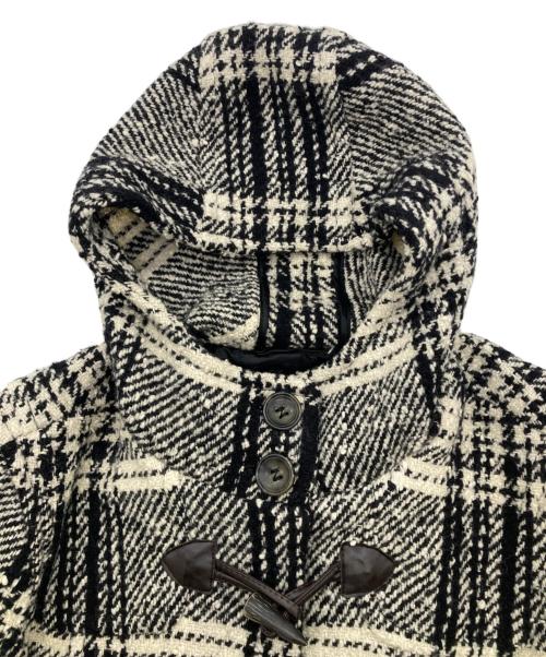 WEEKEND Max Mara（ウィークエンド マックスマーラ）WEEKEND Max Mara (ウィークエンド マックスマーラ) フーデットダッフルコート ホワイト×ブラック サイズ:SIZE42の古着・服飾アイテム