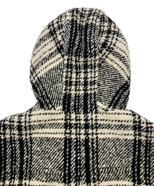 WEEKEND Max Mara（ウィークエンド マックスマーラ）WEEKEND Max Mara (ウィークエンド マックスマーラ) フーデットダッフルコート ホワイト×ブラック サイズ:SIZE42の古着・服飾アイテム