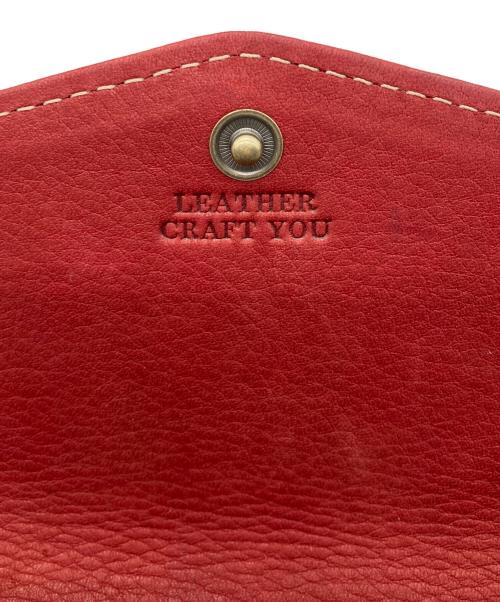 LEATHER CRAFT YOU（レザークラフト ユウ）LEATHER CRAFT YOU (レザークラフト ユウ) 長財布 ブラック×レッドの古着・服飾アイテム