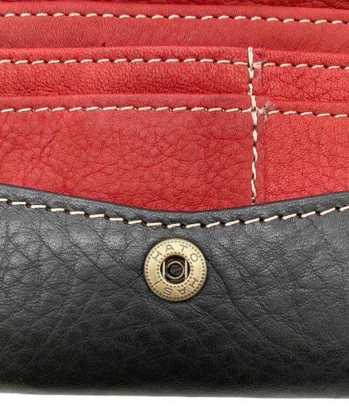 LEATHER CRAFT YOU（レザークラフト ユウ）LEATHER CRAFT YOU (レザークラフト ユウ) 長財布 ブラック×レッドの古着・服飾アイテム