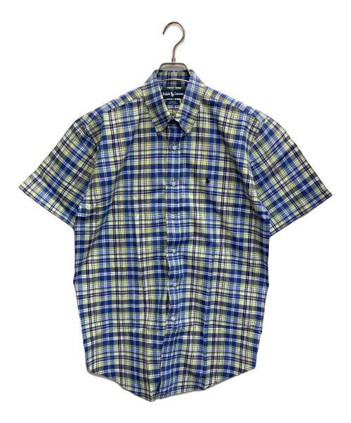 POLO RALPH LAUREN（ポロ・ラルフローレン）POLO RALPH LAUREN (ポロ・ラルフローレン) BLAKE 半袖ボタンダウンシャツ グリーン×ブルー サイズ:Sの古着・服飾アイテム