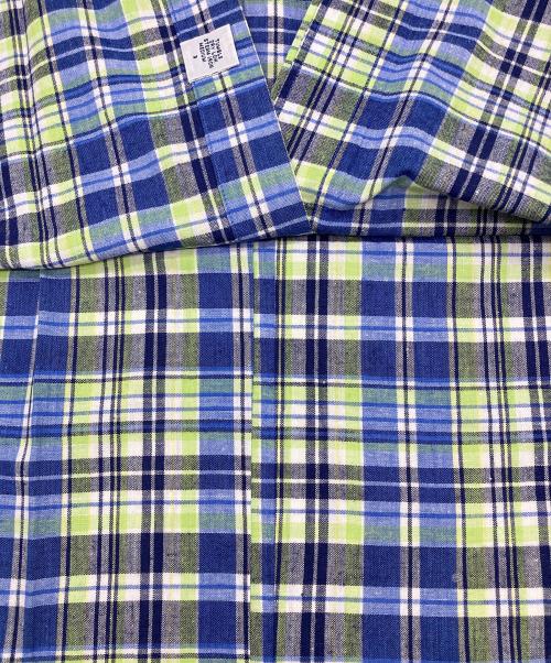 POLO RALPH LAUREN（ポロ・ラルフローレン）POLO RALPH LAUREN (ポロ・ラルフローレン) BLAKE 半袖ボタンダウンシャツ グリーン×ブルー サイズ:Sの古着・服飾アイテム