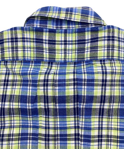 POLO RALPH LAUREN（ポロ・ラルフローレン）POLO RALPH LAUREN (ポロ・ラルフローレン) BLAKE 半袖ボタンダウンシャツ グリーン×ブルー サイズ:Sの古着・服飾アイテム