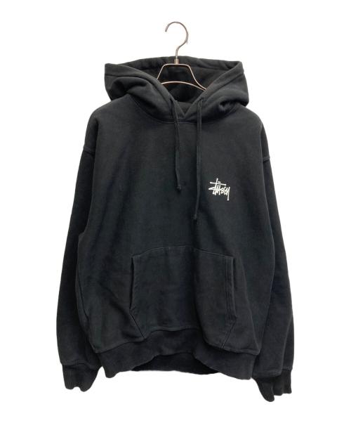 stussy（ステューシー）stussy (ステューシー) ロゴパーカー ブラック サイズ:Mの古着・服飾アイテム