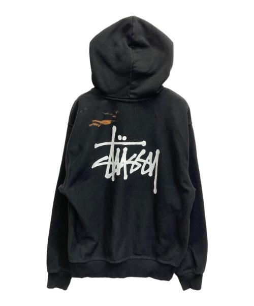 stussy（ステューシー）stussy (ステューシー) ロゴパーカー ブラック サイズ:Mの古着・服飾アイテム