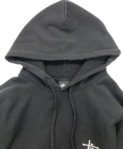 stussy（ステューシー）stussy (ステューシー) ロゴパーカー ブラック サイズ:Mの古着・服飾アイテム