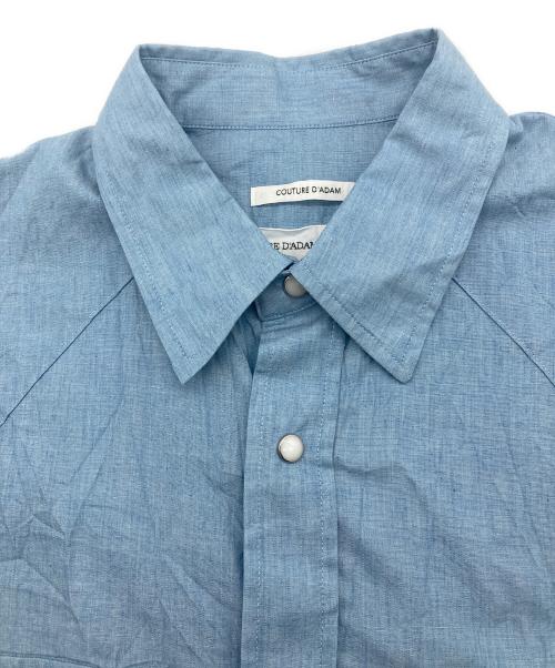 Couture d'adam（クチュールドアダム）COUTURE D'ADAM (クチュールドアダム) オーバーサイズ シャンブレーシャツ ブルー サイズ:SIZE38の古着・服飾アイテム