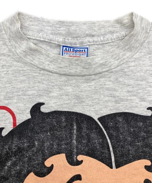 ALL SPORT（オールスポーツ）ALL SPORT (オールスポーツ) Betty BoopプリントTシャツ グレー サイズ:Mの古着・服飾アイテム