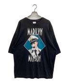 ALSTYLE APPAREL & ACTIVEWEARアレスタイルアパレル＆アクティブウェア）の古着「ロックプリントTシャツ」｜ネイビー