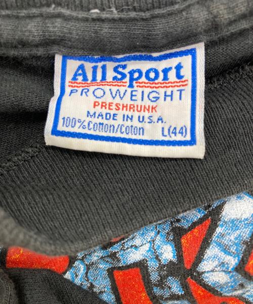 ALL SPORT（オールスポーツ）ALL SPORT (オールスポーツ) バンドプリントTシャツ ブラック サイズ:Lの古着・服飾アイテム