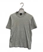 stussyステューシー）の古着「紺タグ　刺繍Tシャツ」｜グレー