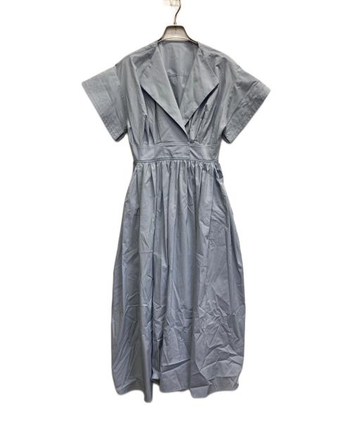 ELENDEEK（エレンディーク）ELENDEEK (エレンディーク) オープンカラーシャツワンピース ブルー サイズ:1の古着・服飾アイテム