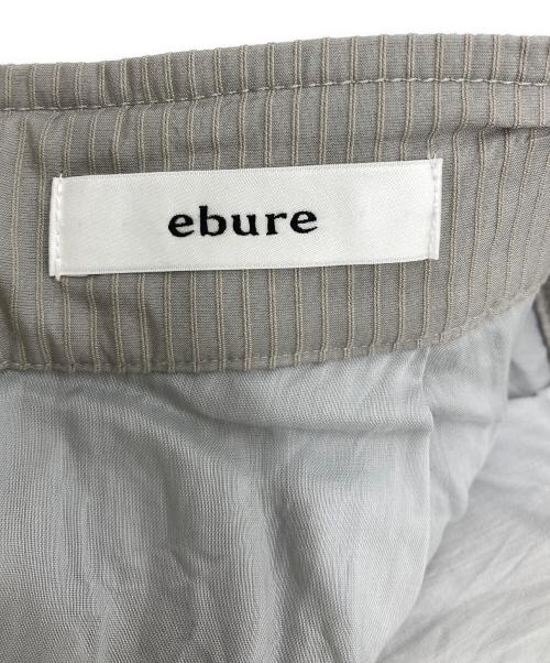 ebure（エブール）EBURE (エブール) S/Cシアーストライプ マキシ丈タックギャザースカート グレー サイズ:36の古着・服飾アイテム