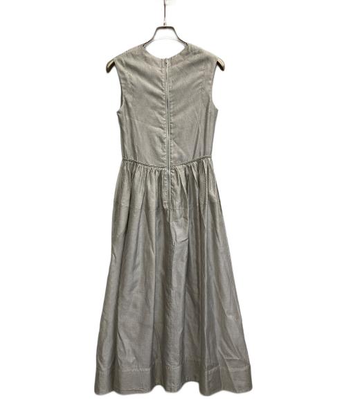 ebure（エブール）EBURE (エブール) チェック ノースリーブワンピース グレー サイズ:36の古着・服飾アイテム