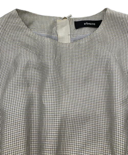 ebure（エブール）EBURE (エブール) チェック ノースリーブワンピース グレー サイズ:36の古着・服飾アイテム