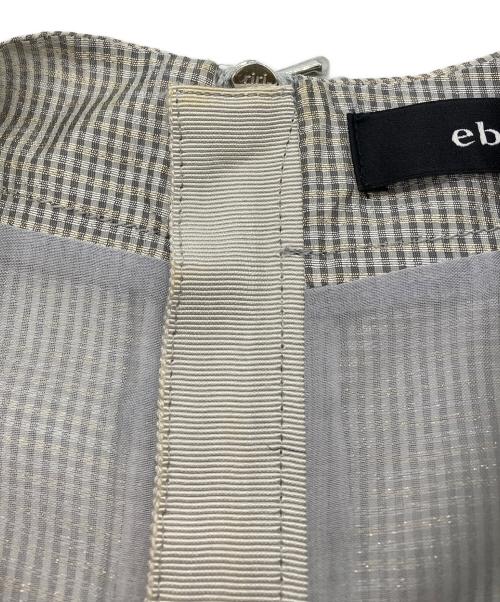 ebure（エブール）EBURE (エブール) チェック ノースリーブワンピース グレー サイズ:36の古着・服飾アイテム