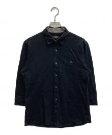 BURBERRY BLACK LABEL（バーバリーブラックレーベル）の古着「刺繍ロゴシャツ」｜ブラック