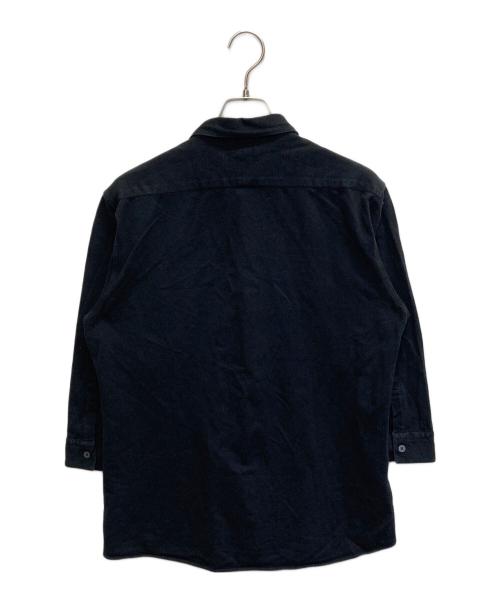 BURBERRY BLACK LABEL（バーバリーブラックレーベル）BURBERRY BLACK LABEL (バーバリーブラックレーベル) 刺繍ロゴシャツ ブラック サイズ:3の古着・服飾アイテム