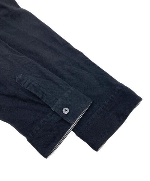 BURBERRY BLACK LABEL（バーバリーブラックレーベル）BURBERRY BLACK LABEL (バーバリーブラックレーベル) 刺繍ロゴシャツ ブラック サイズ:3の古着・服飾アイテム