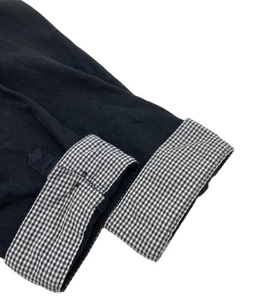 BURBERRY BLACK LABEL（バーバリーブラックレーベル）BURBERRY BLACK LABEL (バーバリーブラックレーベル) 刺繍ロゴシャツ ブラック サイズ:3の古着・服飾アイテム