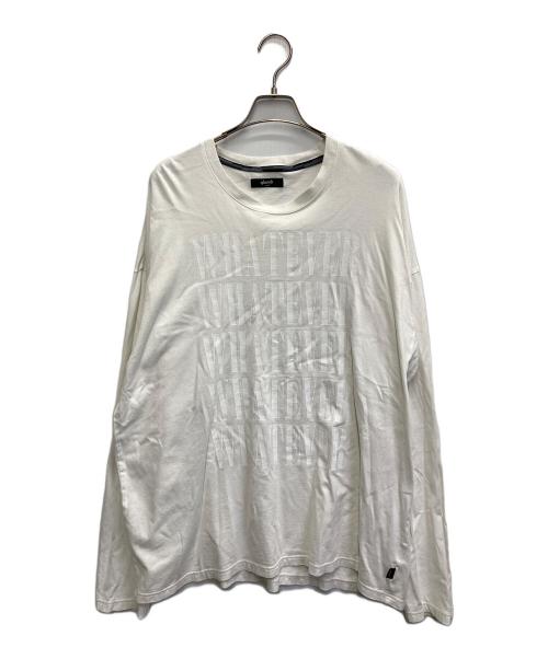 glamb（グラム）glamb (グラム) WHATEVER プリントカットソー ホワイト サイズ:Lの古着・服飾アイテム