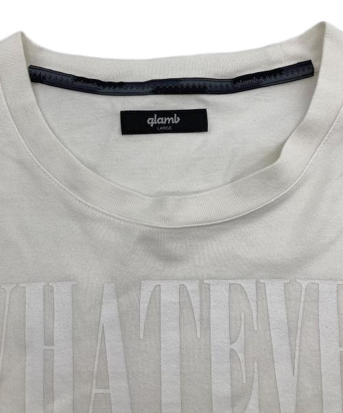 glamb（グラム）glamb (グラム) WHATEVER プリントカットソー ホワイト サイズ:Lの古着・服飾アイテム